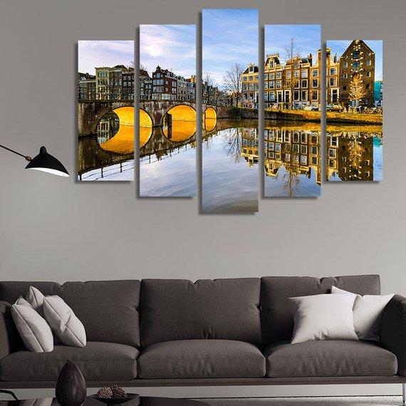 Sunny Morning In Amsterdam – Nature Canvas Wall Art