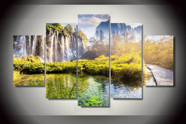 Sunny Point Falls – Nature Canvas Wall Art