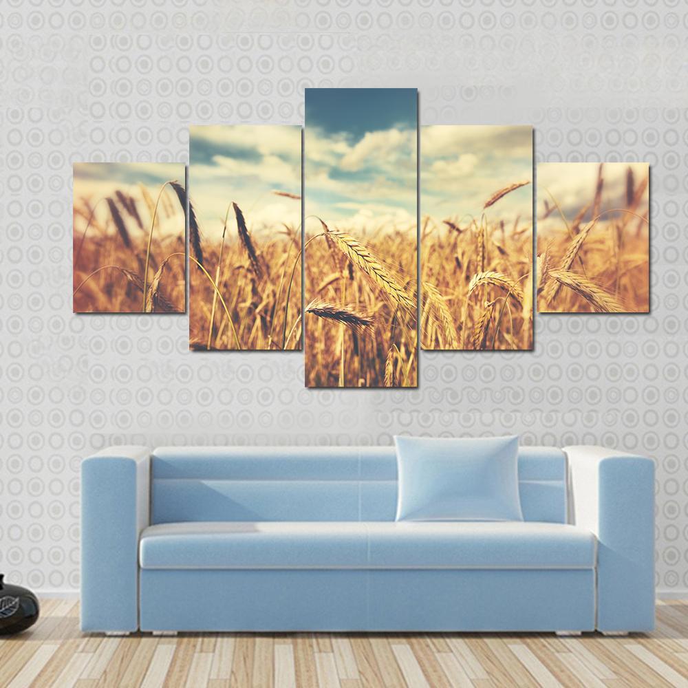 Sunny Wheat Field – Nature Canvas Wall Art