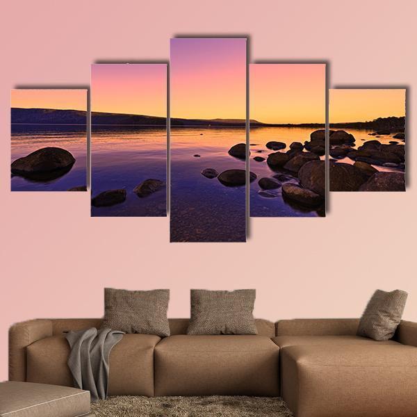 Sunrise Above A Lake – Nature Canvas Wall Art
