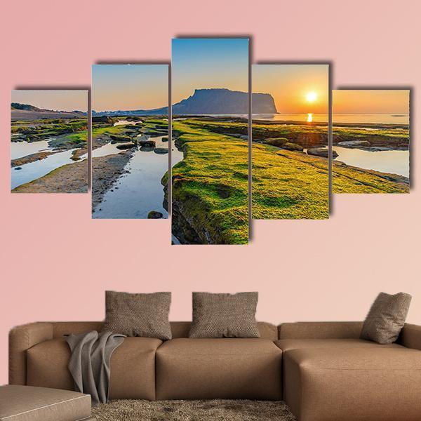Sunrise At Seongsan Ilchulbong In South Korea – Nature Canvas Wall Art