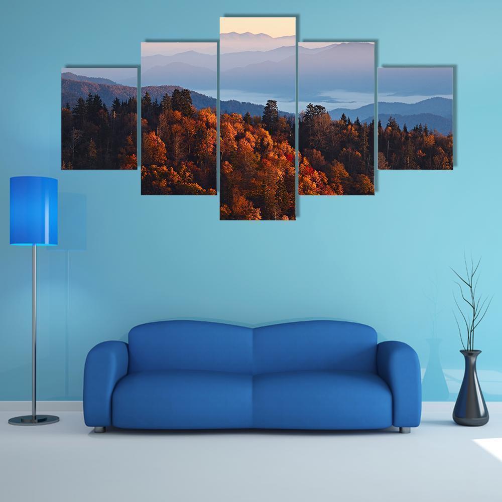 Sunrise At Smoky Mountains Nature – Canvas Wall Art
