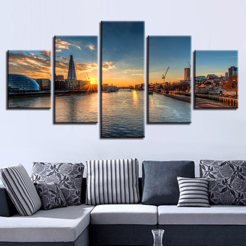 Sunrise Building 5 – Nature Canvas Wall Art