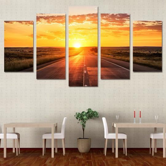 Sunrise Highway 11 – Nature Canvas Wall Art