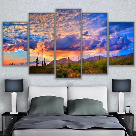 Sunrise In The Sonoran Desert Nature – Canvas Wall Art
