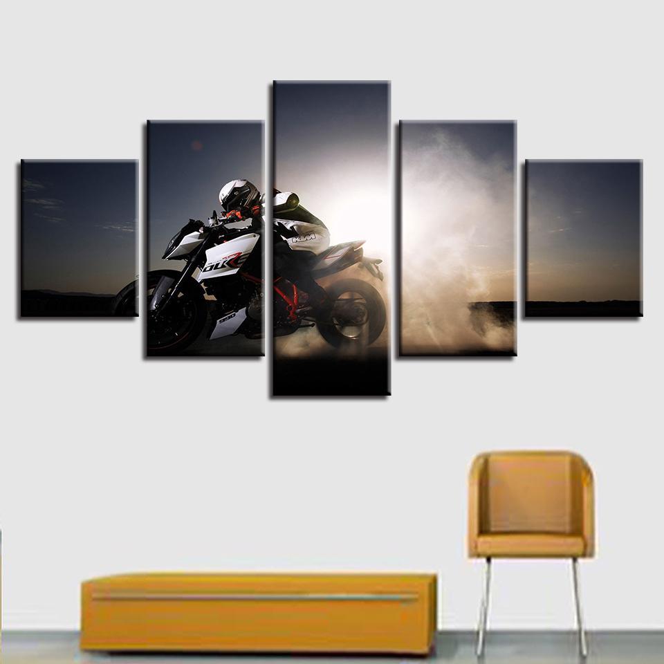 Sunrise Motorcycle – Automative Canvas Wall Art