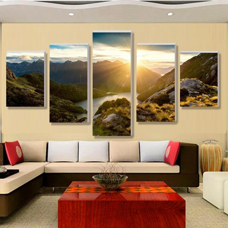 Sunrise Mountain Natural – Nature Canvas Wall Art