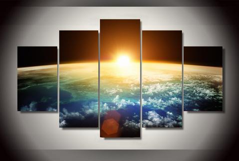 Sunrise On Earth – Space Canvas Wall Art