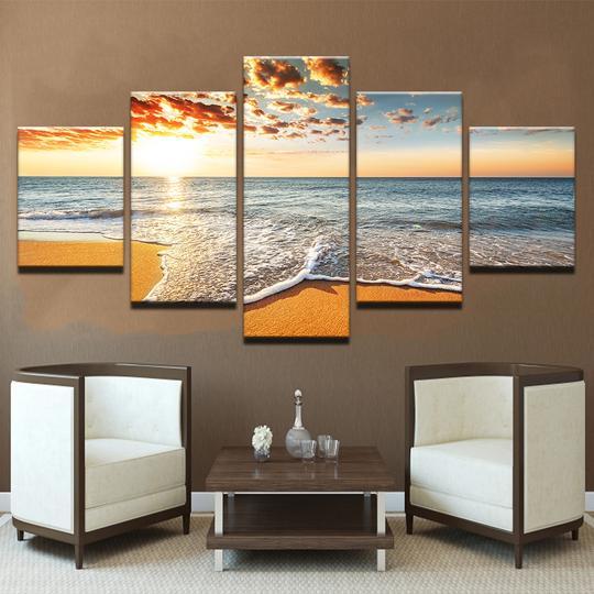 Sunrise On The Beach – Nature Canvas Wall Art
