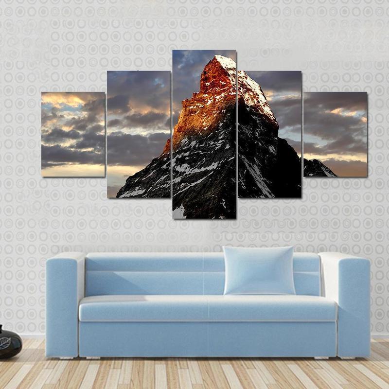 Sunrise On The Matterhorn 1 – Nature Canvas Wall Art