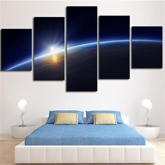 Sunrise Over Earth From – Space Canvas Wall Art