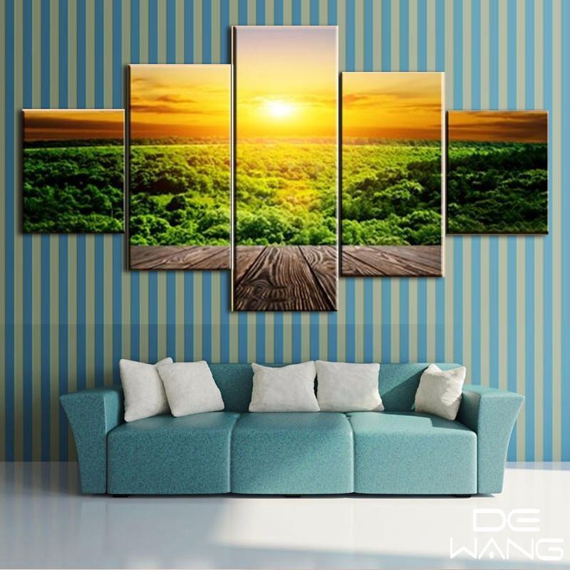 Sunset Above Forest – Nature Canvas Wall Art