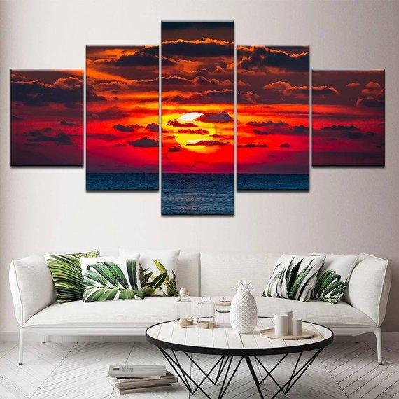 Sunset And Sea – Nature Canvas Wall Art