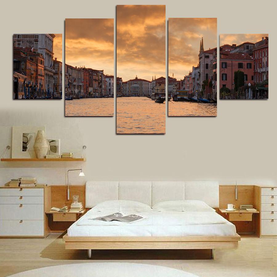 Sunset At Venice – Nature Canvas Wall Art