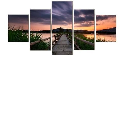 Sunset Bridge – Nature Canvas Wall Art