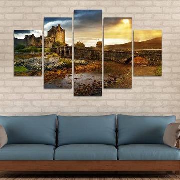 Sunset Castle – Nature Canvas Wall Art