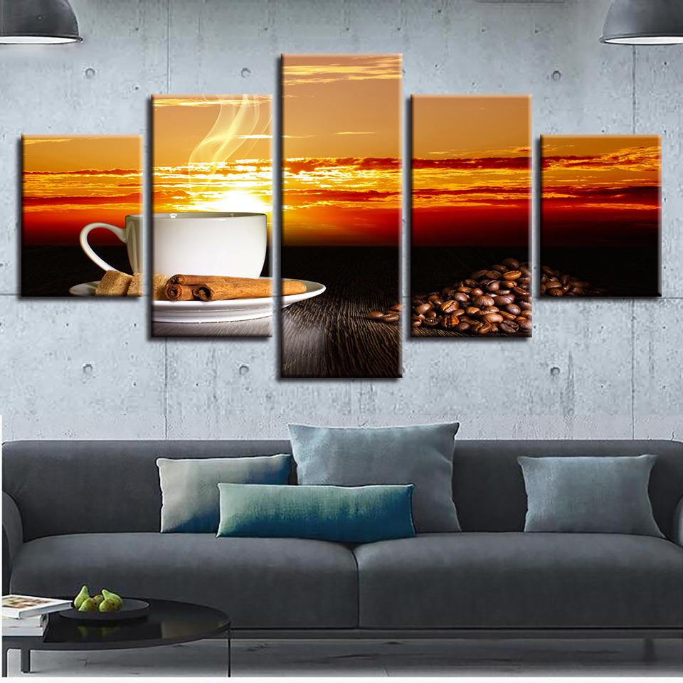 Sunset Coffee – Nature Canvas Wall Art