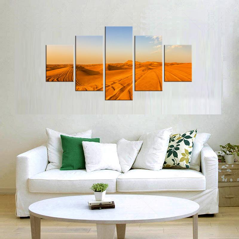 Sunset Desert Beautiful Scenery – Nature Canvas Wall Art