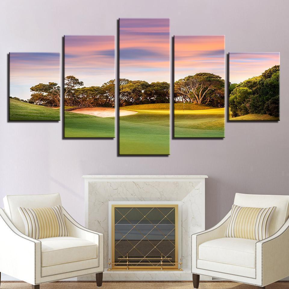 Sunset Golf Course 1 – Nature Canvas Wall Art