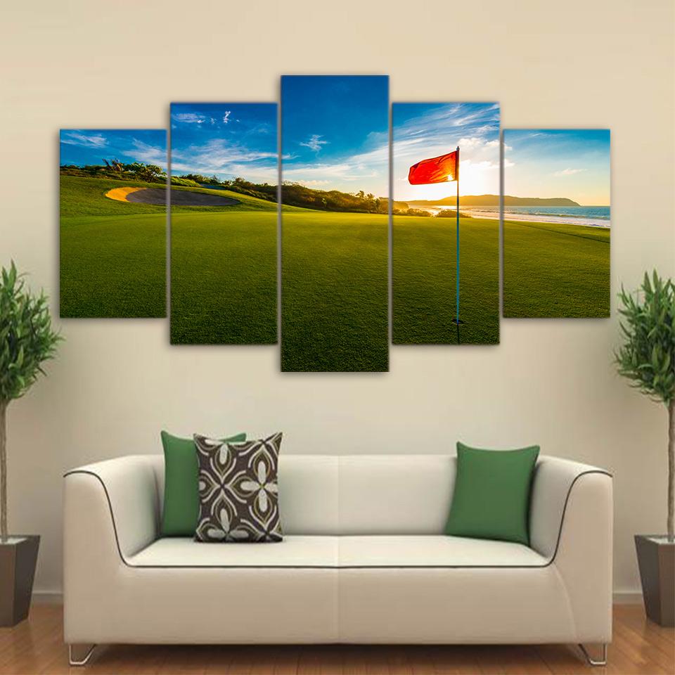 Sunset Golf Course 2 – Nature Canvas Wall Art