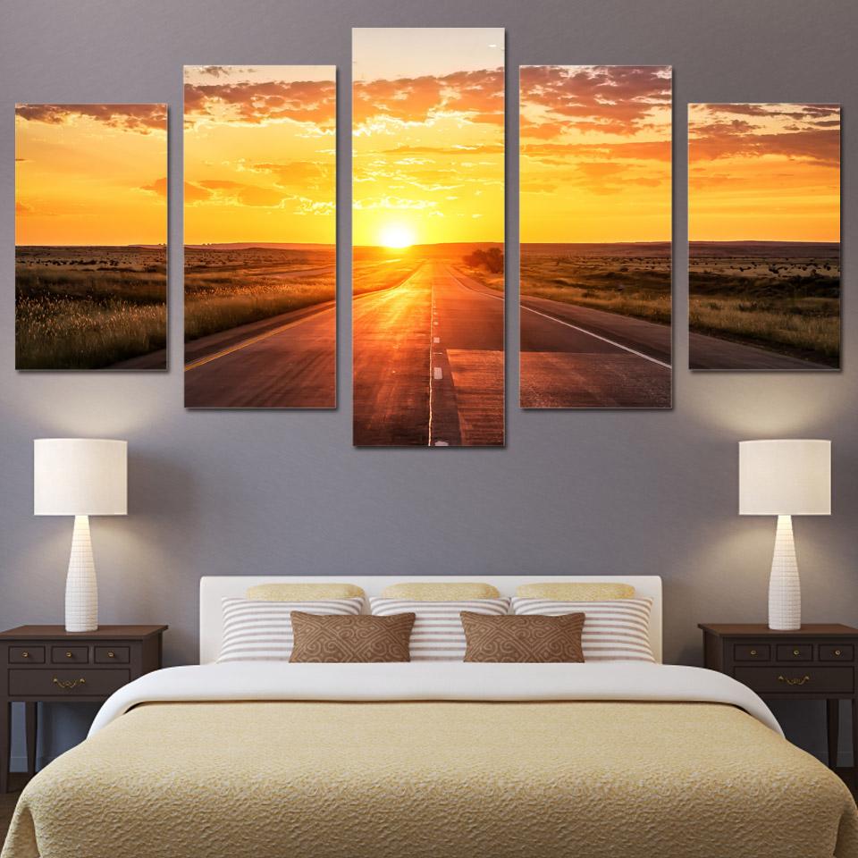 Sunset Highway – Nature Canvas Wall Art