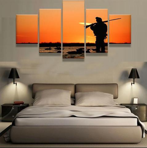 Sunset Hunting – Hunting Canvas Wall Art