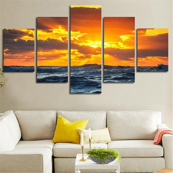Sunset In The Clouds – Nature Canvas Wall Art