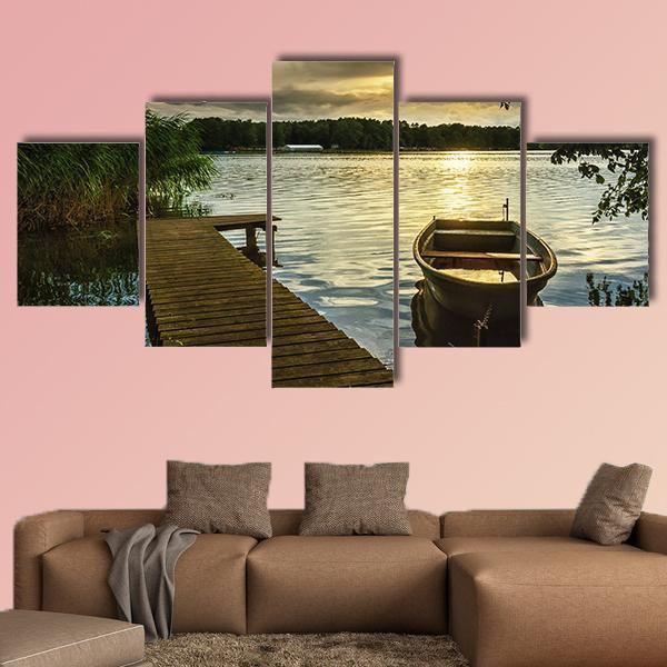 Sunset On A Lake – Nature Canvas Wall Art