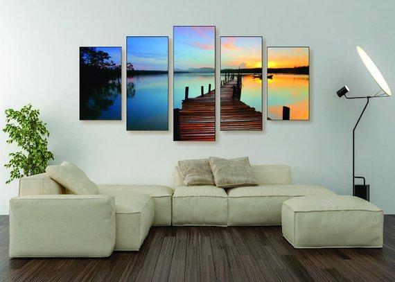 Sunset On The Lake 1 – Nature Canvas Wall Art
