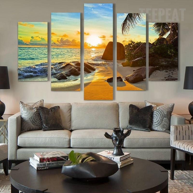 Sunset On The Ocean – Nature Canvas Wall Art