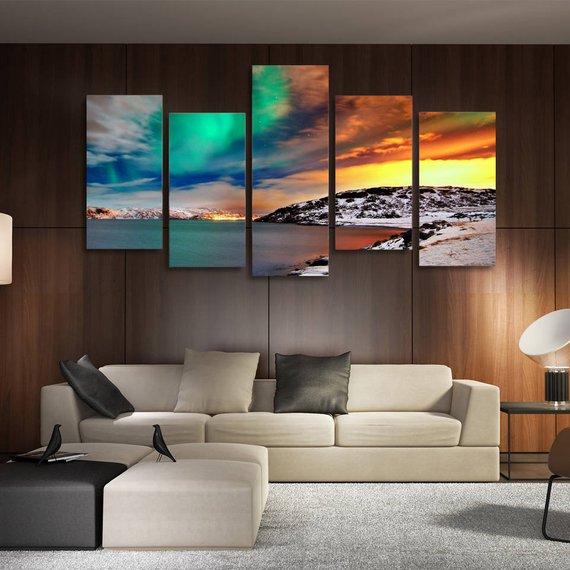 Sunset Snow Large – Nature Canvas Wall Art