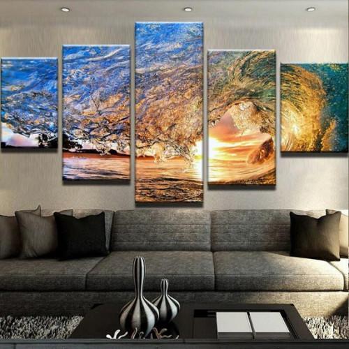 Sunset Wave – Nature Canvas Wall Art