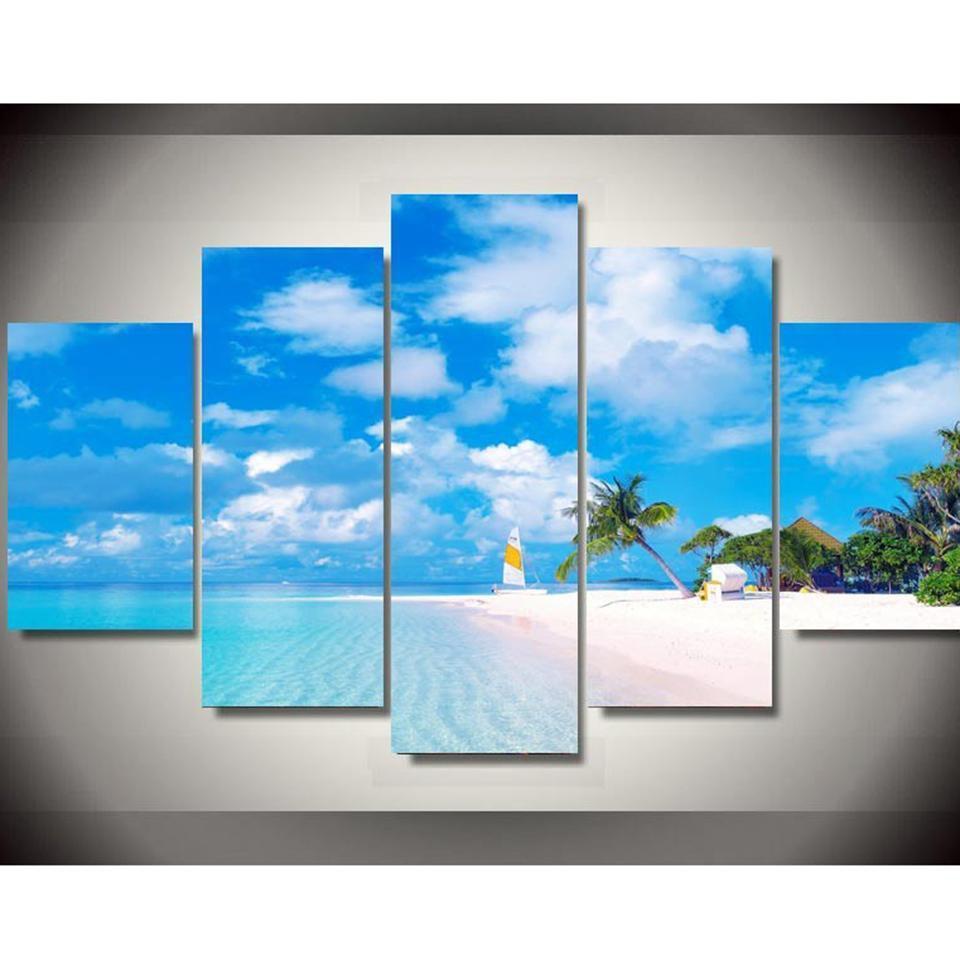 Sunshine Beach 01 – Space Canvas Wall Art