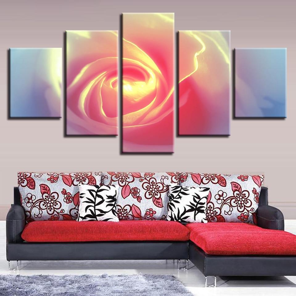 Sunshine Rose Flowers – Nature Canvas Wall Art