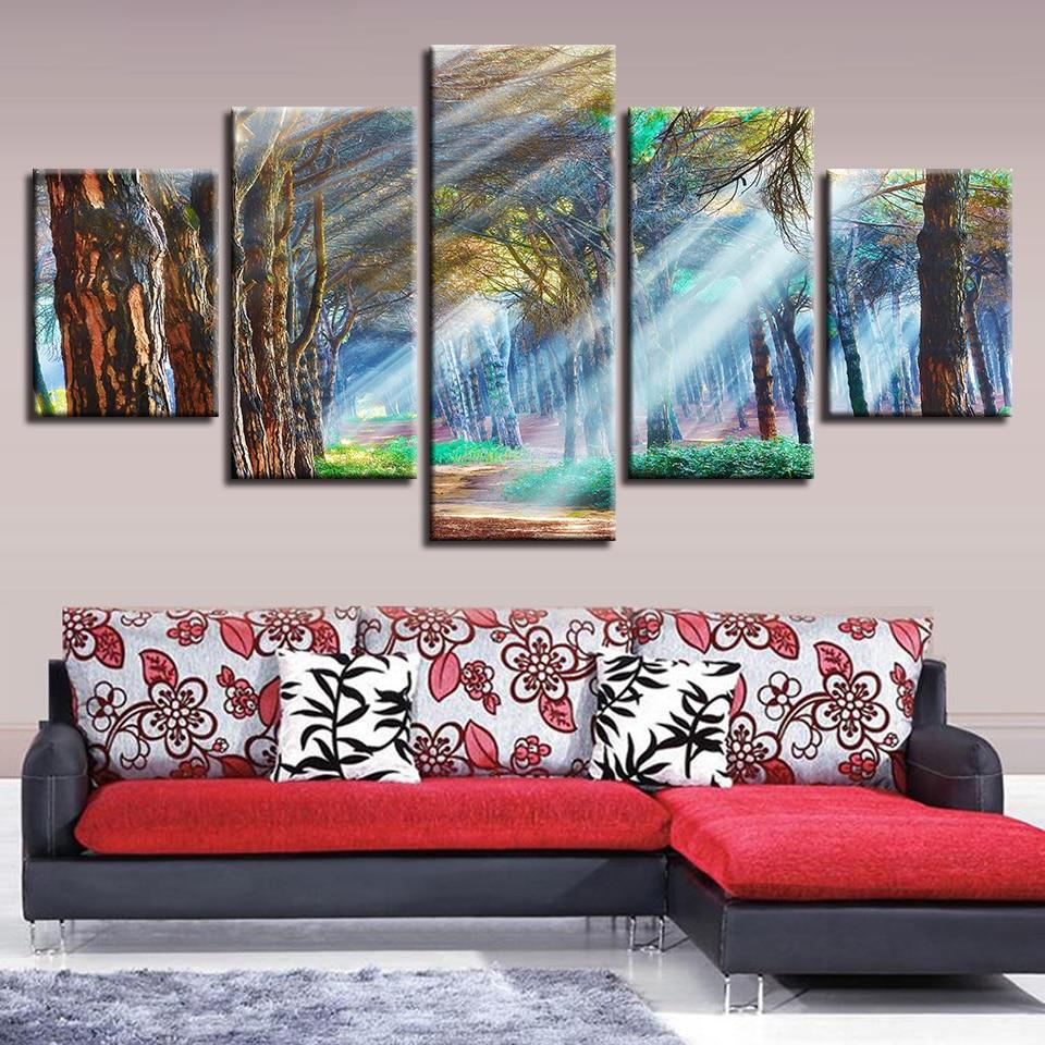 Sunshine Through The Trees – Nature Canvas Wall Art