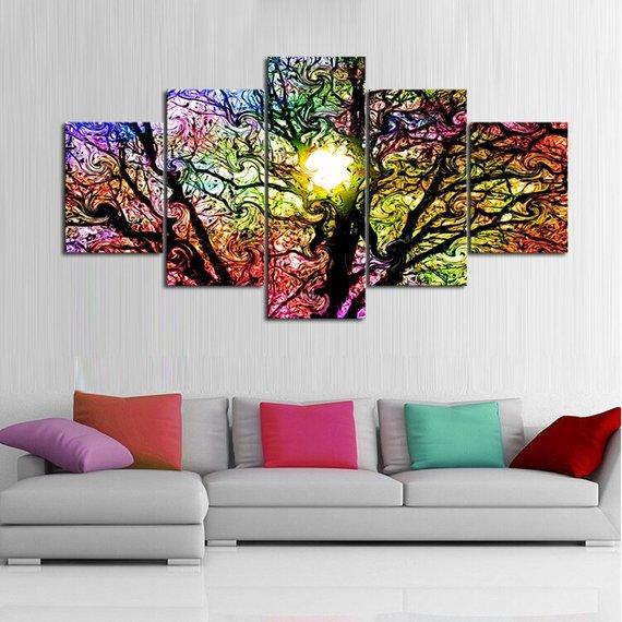 Sunshine Tree – Abstract Canvas Wall Art