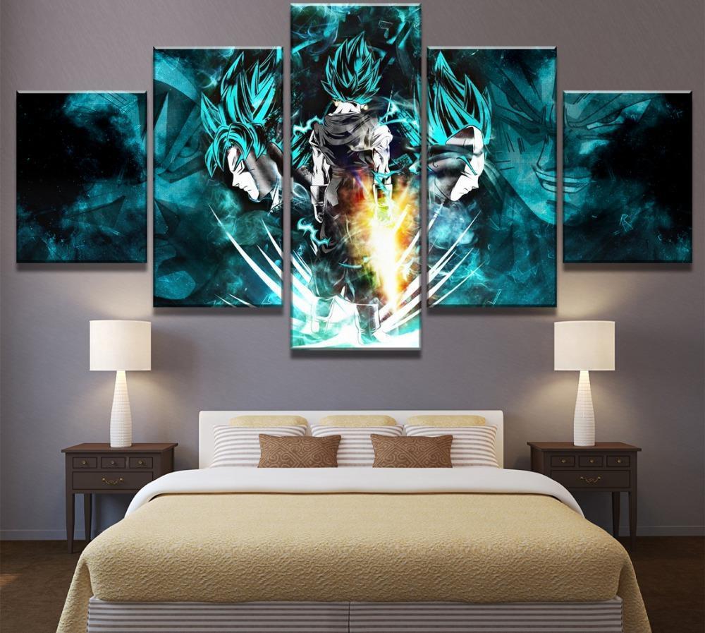 Super Goku And Vegeta Dragon Balls Anime Canvas Wall Art