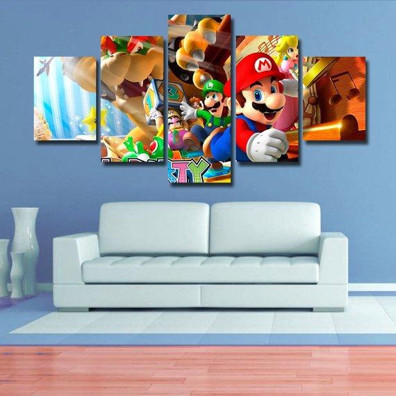 Quadro Super Mario Gaming Canvas Wall Art