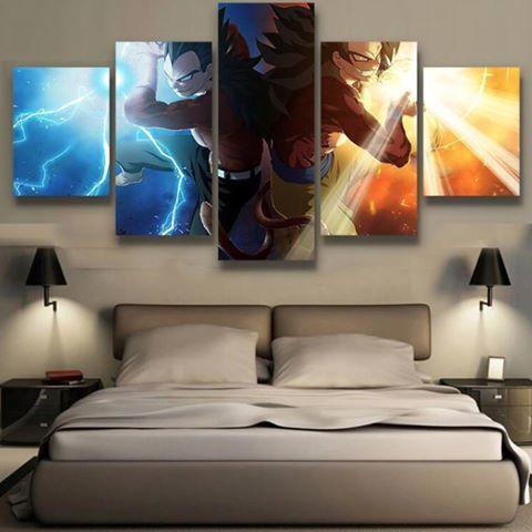 Super Saiyan From Dragon Balls Z – Cartoon Canvas Wall Art