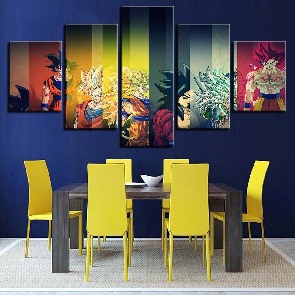Super Saiyans Dragon Balls – Anime Canvas Wall Art