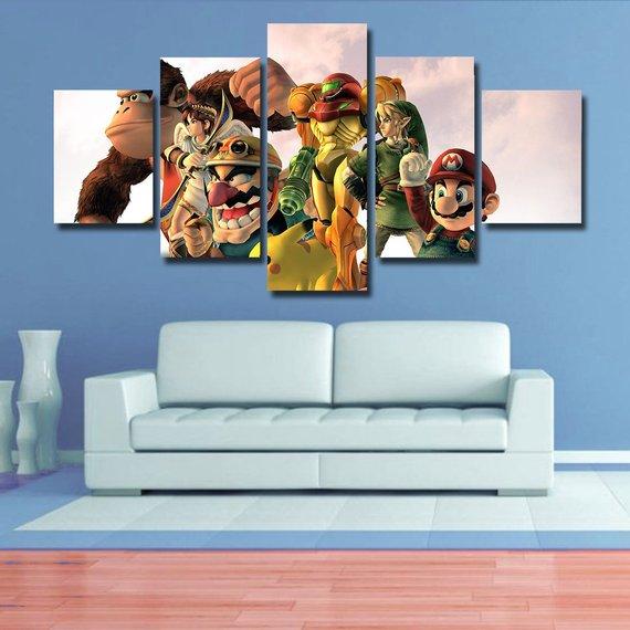 Super Smash Bros Gaming Canvas Wall Art