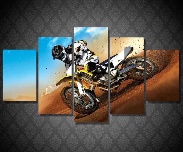Supercross Racing To Finish – Sport Canvas Wall Art