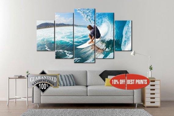 Surfer Beach – Sport Canvas Wall Art