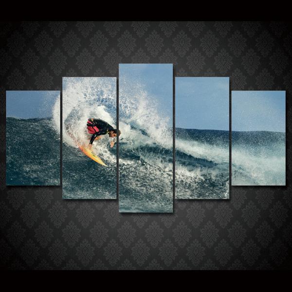 Surfer Trick Snap Slash Layback – Sport Canvas Wall Art