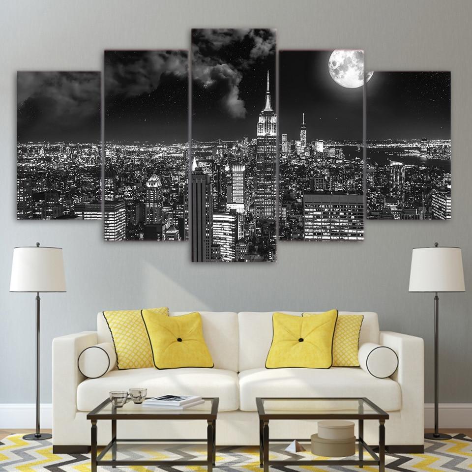 Surreal City Night Brightly – Nature Canvas Wall Art