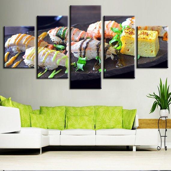 Sushi Food Delicious Food – Kitchen Canvas Wall Art