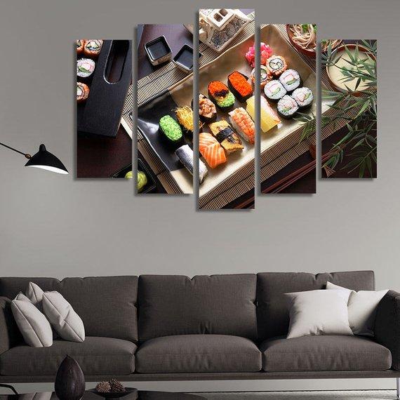 Sushi Set – Kitchen Canvas Wall Art