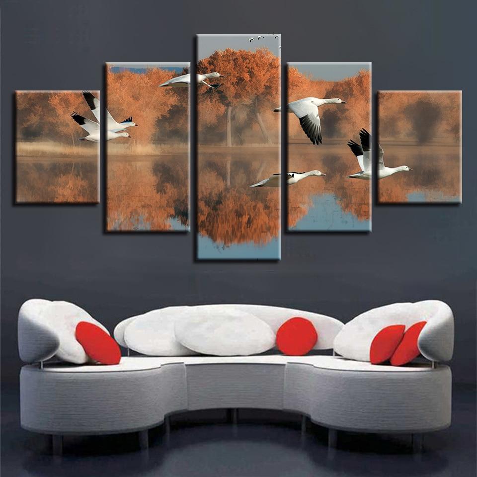 Swan Lake Forest – Nature Canvas Wall Art