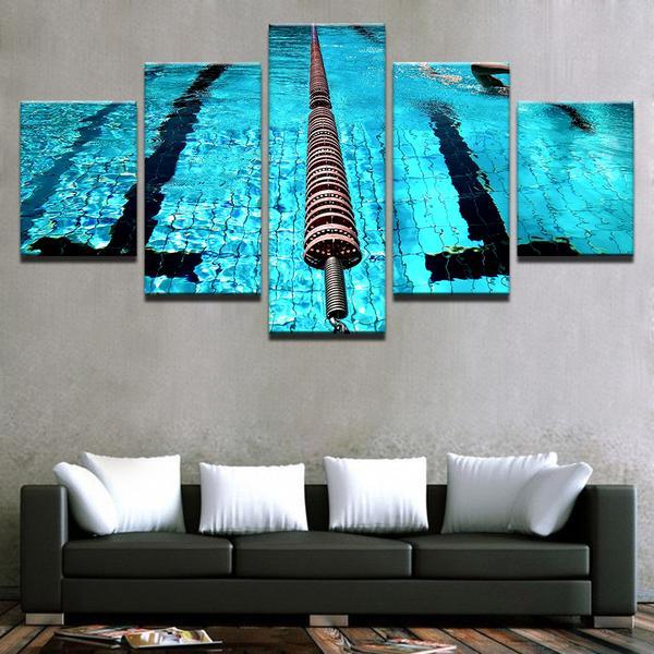 Swimming Swim Lap Pool 02 – Sport Canvas Wall Art