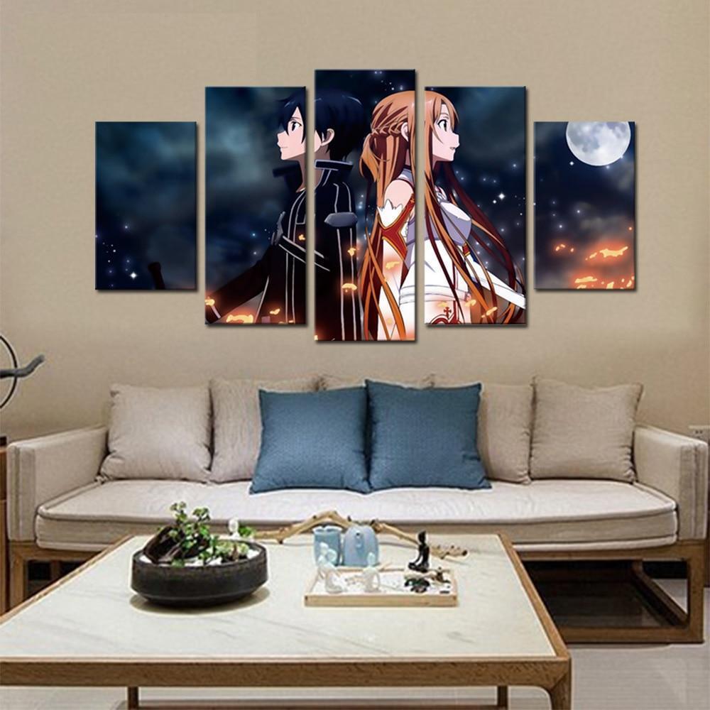 Sword Art Online Kirito And Asuna 6 Anime – Canvas Wall Art